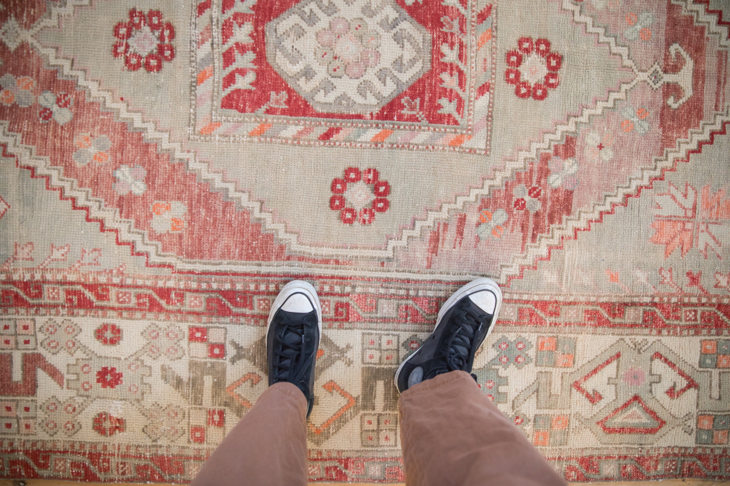 Vintage Distressed Oushak Carpet // ONH Item: 12447, Image 1