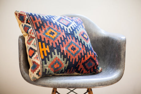 Large Antique Kilim Pillow // ONH Item 1246