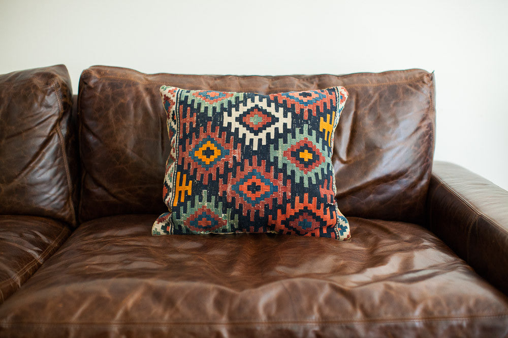 Large Antique Kilim Pillow // ONH Item 1246 Image 1