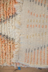 Hand-knotted construction of a Moroccan rug, contrasting the thick pile with the flat-woven back.