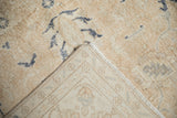 Vintage Distressed Sparta carpet with worn pile, exposed foundation, and machine-bound edge.
