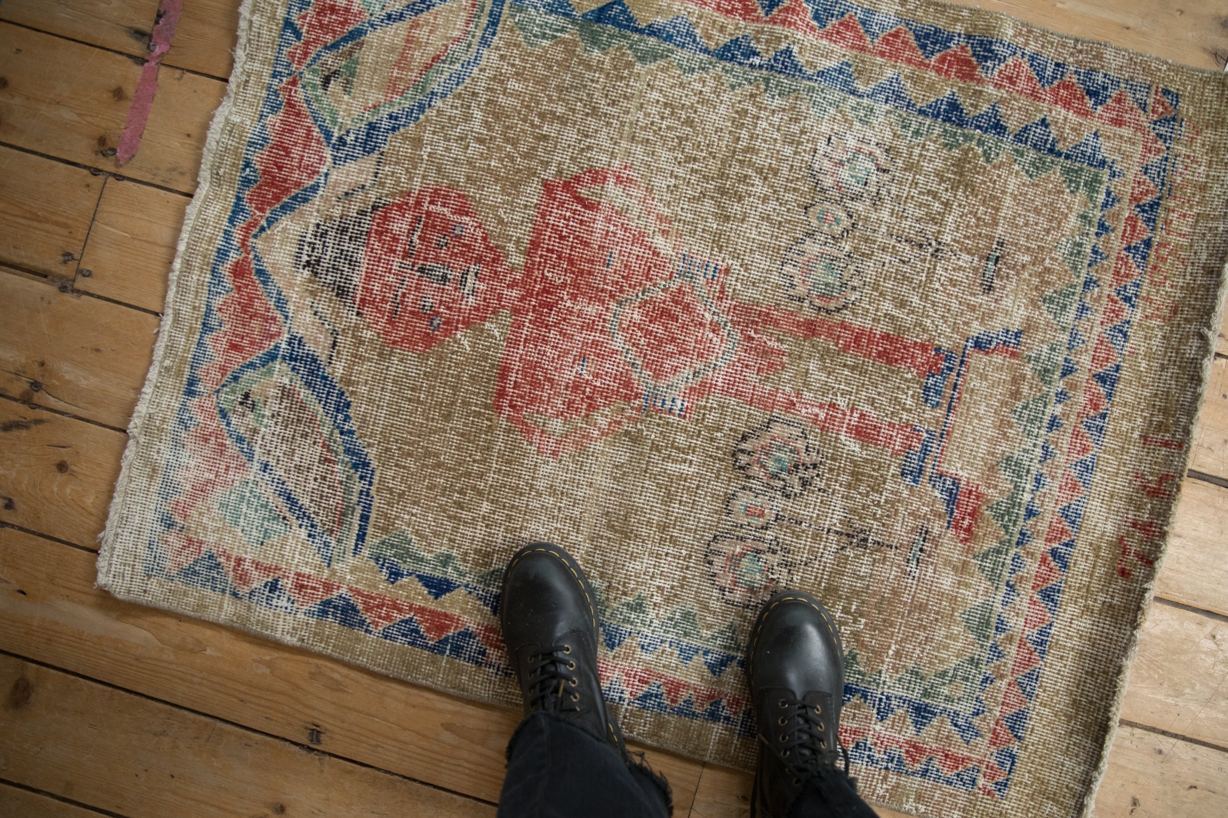 Vintage Distressed Sparta Square Rug // ONH Item: 12489, Image 1