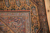 A fine Persian Sarouk's hand-knotted back, showing its dense weave and original selvage.
