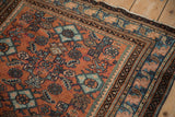 Fine Malayer rug with Herati design in terracotta, sapphire blue, and dusty rose with even wear.
