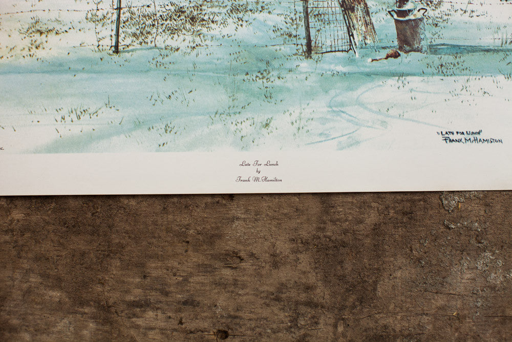 Late for Lunch Hamilton Lithograph // ONH Item 1253 Image 1