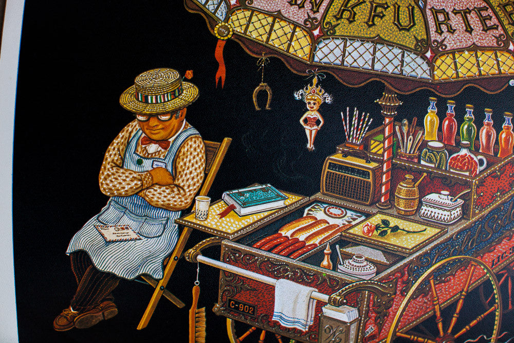 K Chin Frankfurters Vintage Lithograph // ONH Item 1254 Image 1