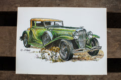 Duesenberg Car Vintage Lithograph // ONH Item 1262 Image 3