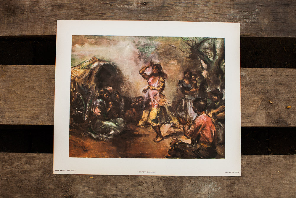 Gypsy Dancer Spanish Lithograph // ONH Item 1267