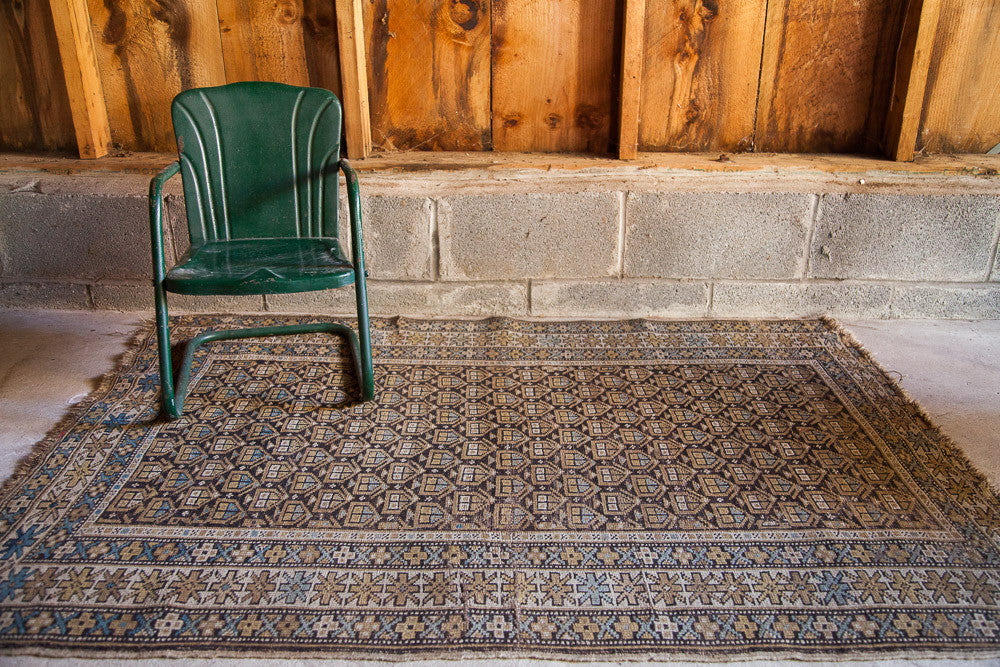 3x5 Earthtone Caucasian Area Rug // ONH Item 1275