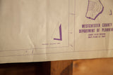 Detail of the vintage map showing the purple Westchester County Planning logo and 1984 date.