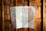 Unusual folded Southeast Asia Army Map, 1966, with subdued green and brown land.
