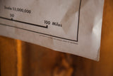 Map corner showing Scale 1:1,000,000, Corps of Engineers print, dated '66, creases.