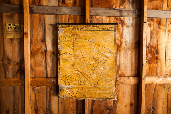 Rare Antique 19th Century North America Pull Down Map // ONH Item 1293