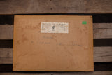 Back of Zvi Raphaeli 1960 gouache painting, Safrai Gallery stamp on brown mat.
