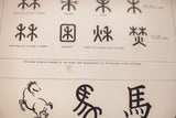 Visible ink bit and explanatory text on the vintage Chinese language lithograph.
