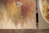 Doris Scott Nelson's signature on a vintage lion lithograph with visible corner wear.