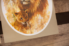 Vintage Lion Lithograph Set // ONH Item 1307 Image 3
