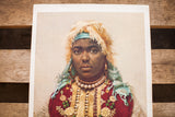 African Princess lithograph showing the full print with visible signs of age, including a water mark.