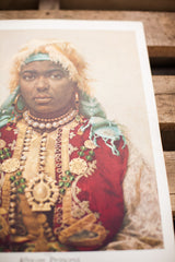 Angled view of the African Princess lithograph showing the warm tones of the portrait.