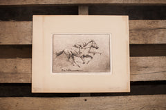 Signed Ziegler Horse Etching // ONH Item 1311
