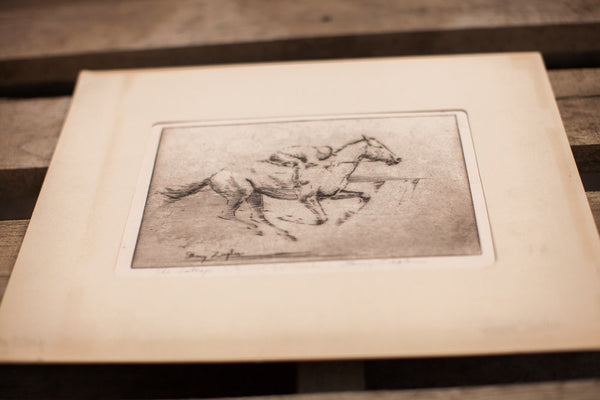 Signed Ziegler Horse Etching // ONH Item 1311 Image 3