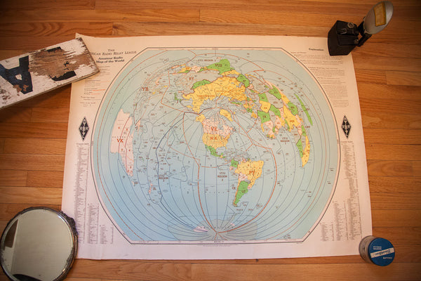 Vintage Amateur Radio Map // ONH Item 1318