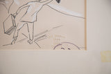 Don Freeman Hitchhiker drawing detail: embossed estate stamp and partially visible artist signature.