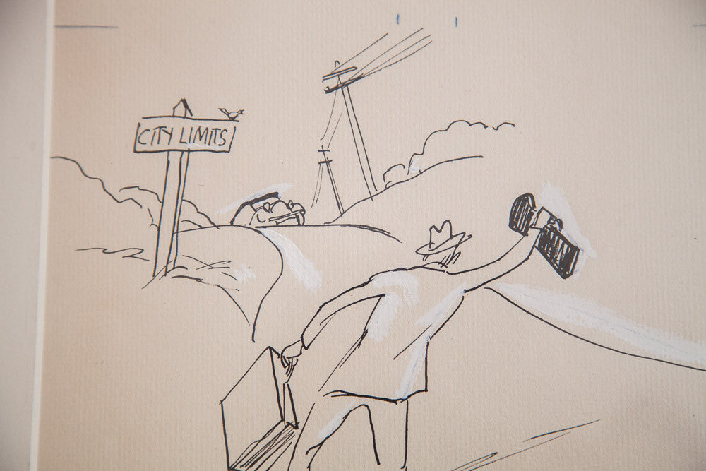 Don Freeman Hitchhiker Drawing // ONH Item 1321 Image 1