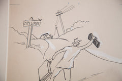 Don Freeman Hitchhiker Drawing // ONH Item 1321 Image 1