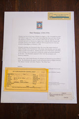 Don Freeman drawing provenance documents, yellow inventory sheet, bio, and gallery labels.