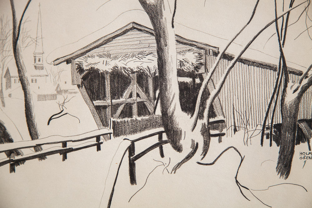 Wintery Covered Bridge // ONH Item 1323 Image 1