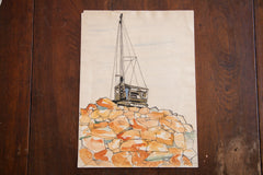 Industrial Man and Machine Watercolor // ONH Item 1324 Image 3