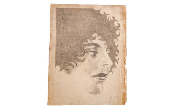 Roaring '20s Golden Age Flapper Portrait // ONH Item 1326