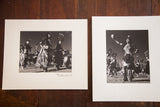 Pair of black and white 1940 San Ildefonso Native American dance ceremony photographs.