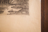 Artist P. Menim's signature, visible in the plate and signed again in pencil below.