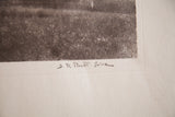 Artist's signature, D.R. Peretti Griva, visible on the textured paper below the print.