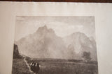 Upper border of the Peretti Griva print, highlighting the heavy texture of the Fabriano paper.