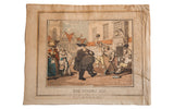 18th Century Rowlandson hand-colored etching 