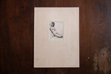 Morris Henry Hobbs etching of a nude woman on a mat with patina.