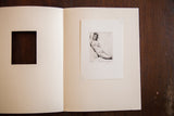 Detail of 1930s Morris Henry Hobbs 'Siesta' etching, showing signature on time-softened mat.