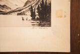 Hans Kleiber's signature on aged etching paper with patina.