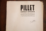 Mid Century Signed Edgard Pillet Colour Offset Collection cream cover with ink signature.