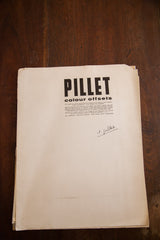 Edgard Pillet Colour Offsets booklet cover, showing the artist's black ink signature.
