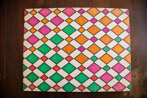 Harlequin, Geometric Art in Ink // ONH Item 1404