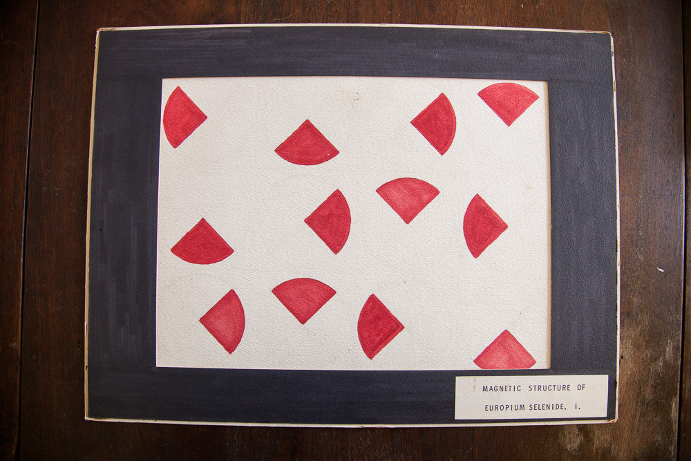 Funky Nerdy Science Slices, Shape Art in Ink // ONH Item 1406