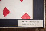 Black mat and label 'Magnetic Structure of Europium Selenide' on the science art.