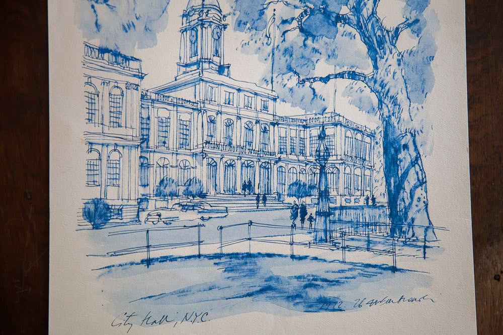 Blue Minimalistic City Hall NYC // ONH Item 1415 Image 2