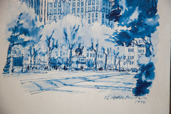 Blue Minimalistic Grand Army Plaza NYC // ONH Item 1416 Image 2