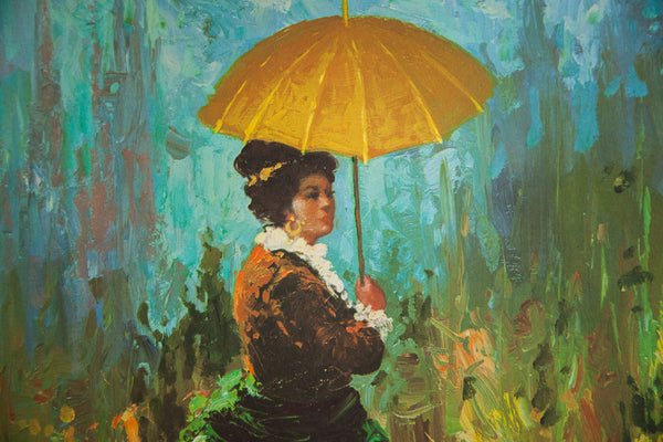 Lady With Gold Umbrella // ONH Item 1418 Image 1