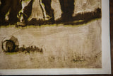 Frank Palmieri's signature on the heavy-gauge, textured paper of the lithograph.